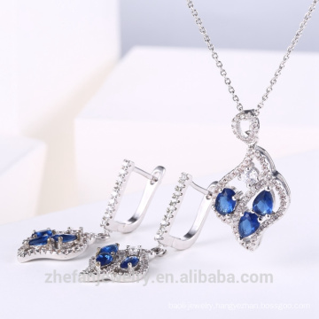 Wedding fashion jewelry set dubai bridal jewelry cubic zircon